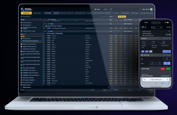 SportMarket app — multi-venue bet placement