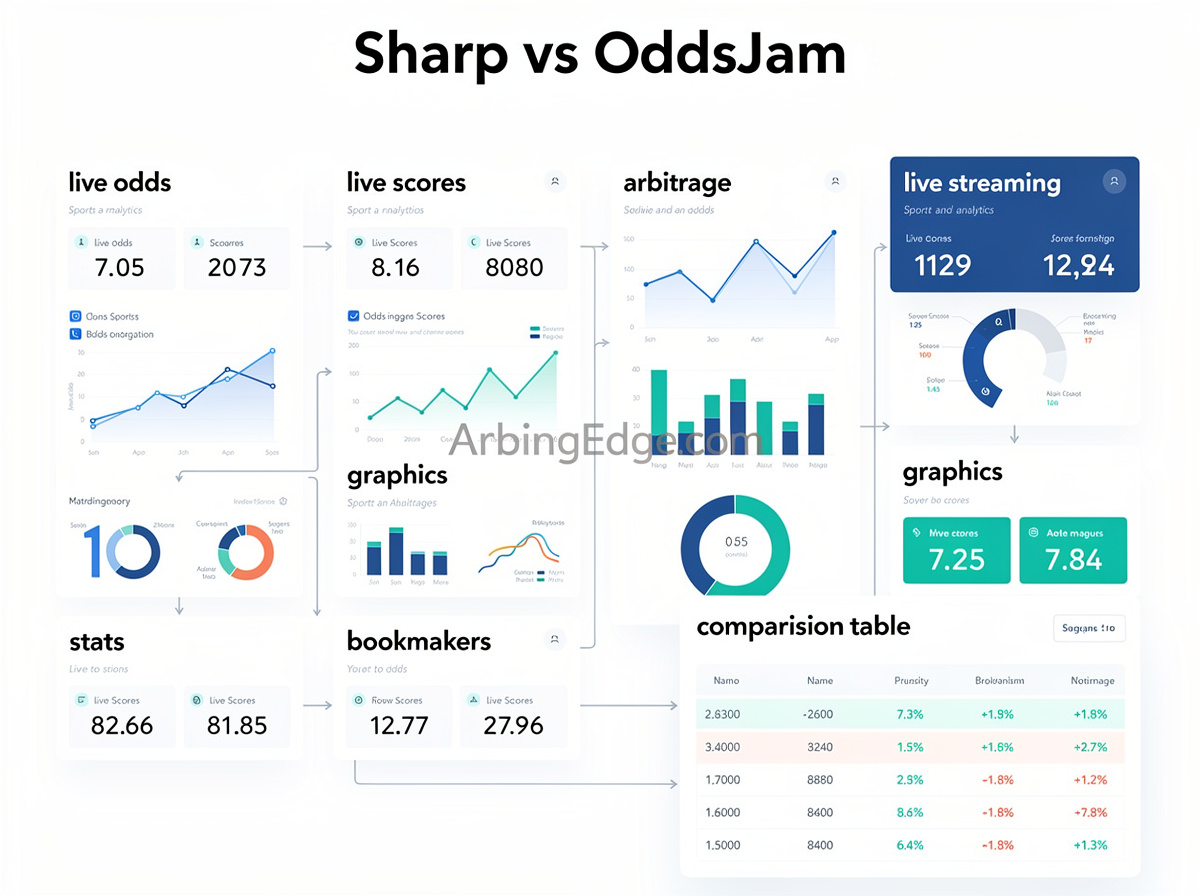 Sharp vs OddsJam arbitrage tool comparison